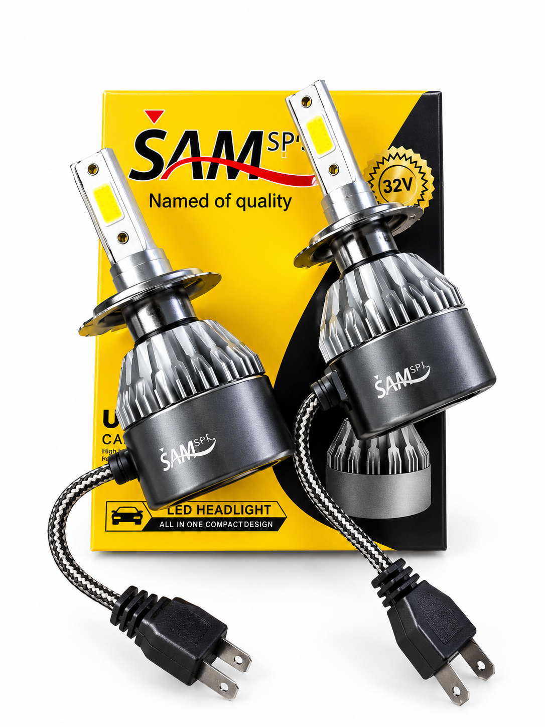 هدلایت اقتصادی سام SAM پایه H7 رنگ یخی